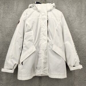 Tommy Hilfiger Womens 3-in-1 All Weather System Jacket White Hooded Medium